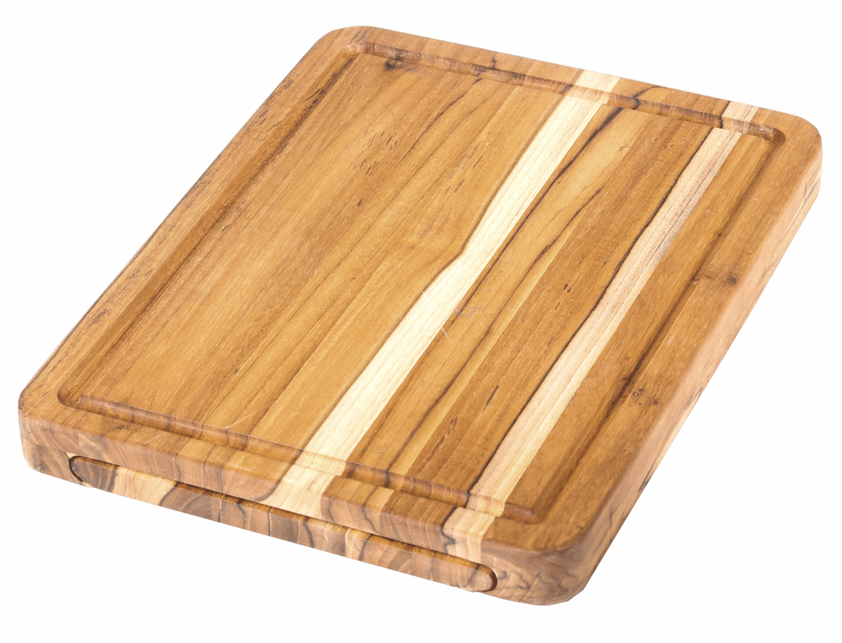 Traditional Teak Carving Board 2-in-1 Set