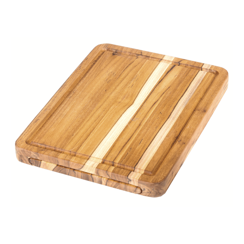 Traditional Teak Carving Board 2-in-1 Set