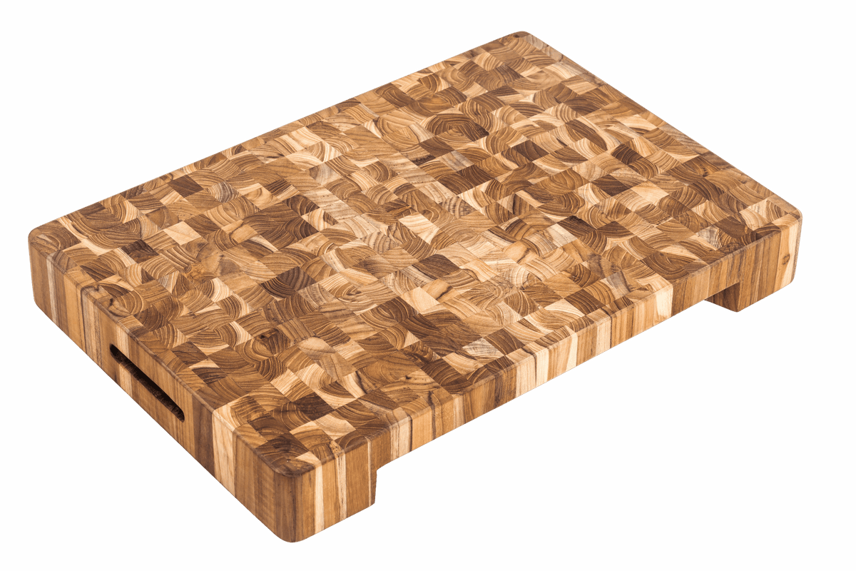 Teak Butcher Block Cutting Board, Extra Thick