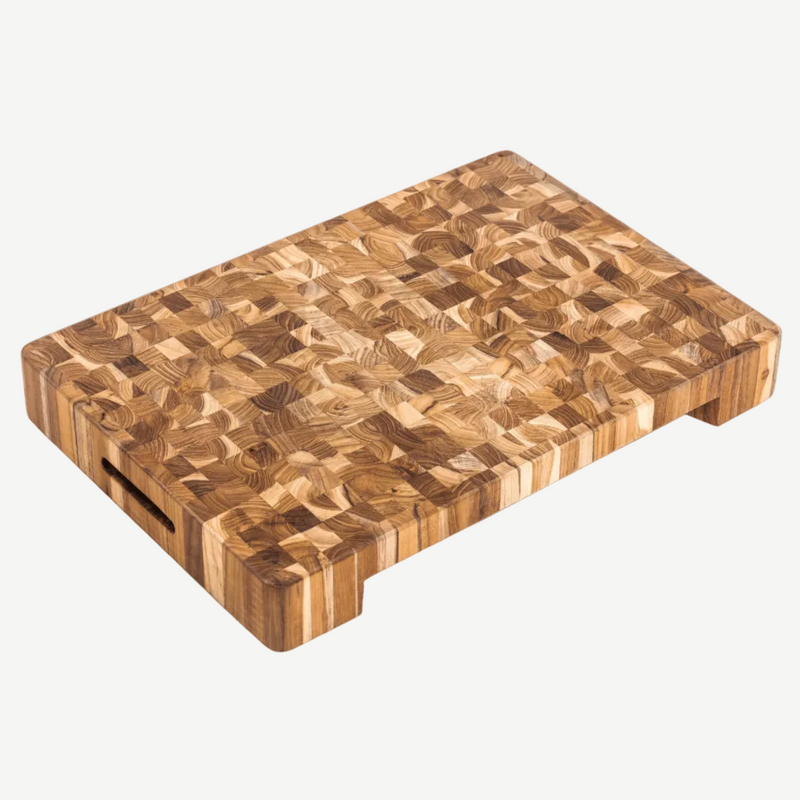 Teak Butcher Block Cutting Board, Extra Thick