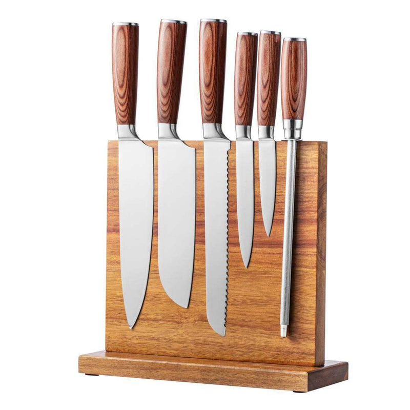 Chef Knife Set with Acacia Magnetic Block