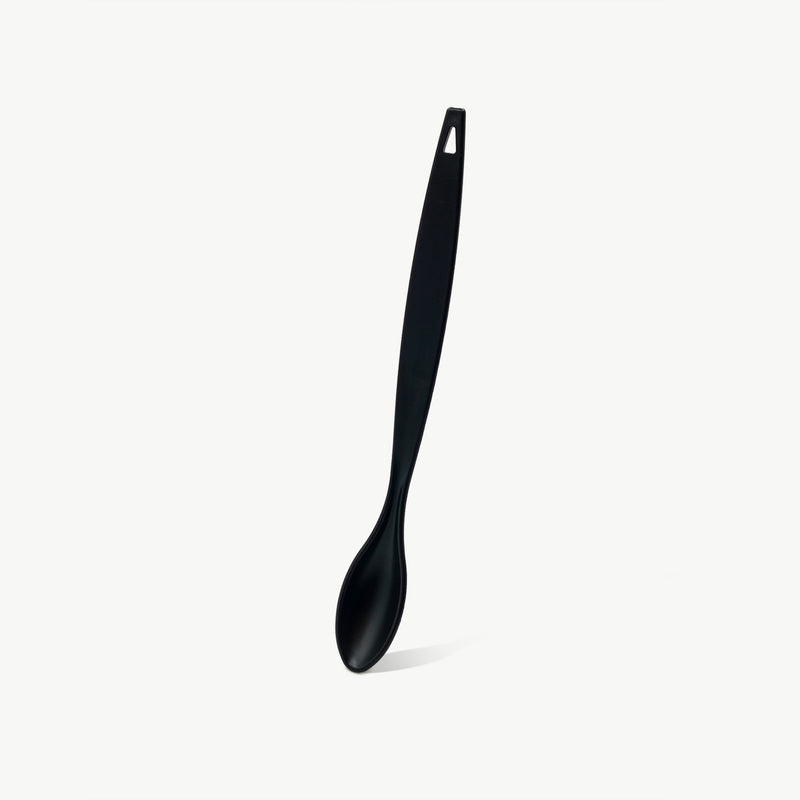 Customizable plastic condiment spoon by LoTech Sales in black