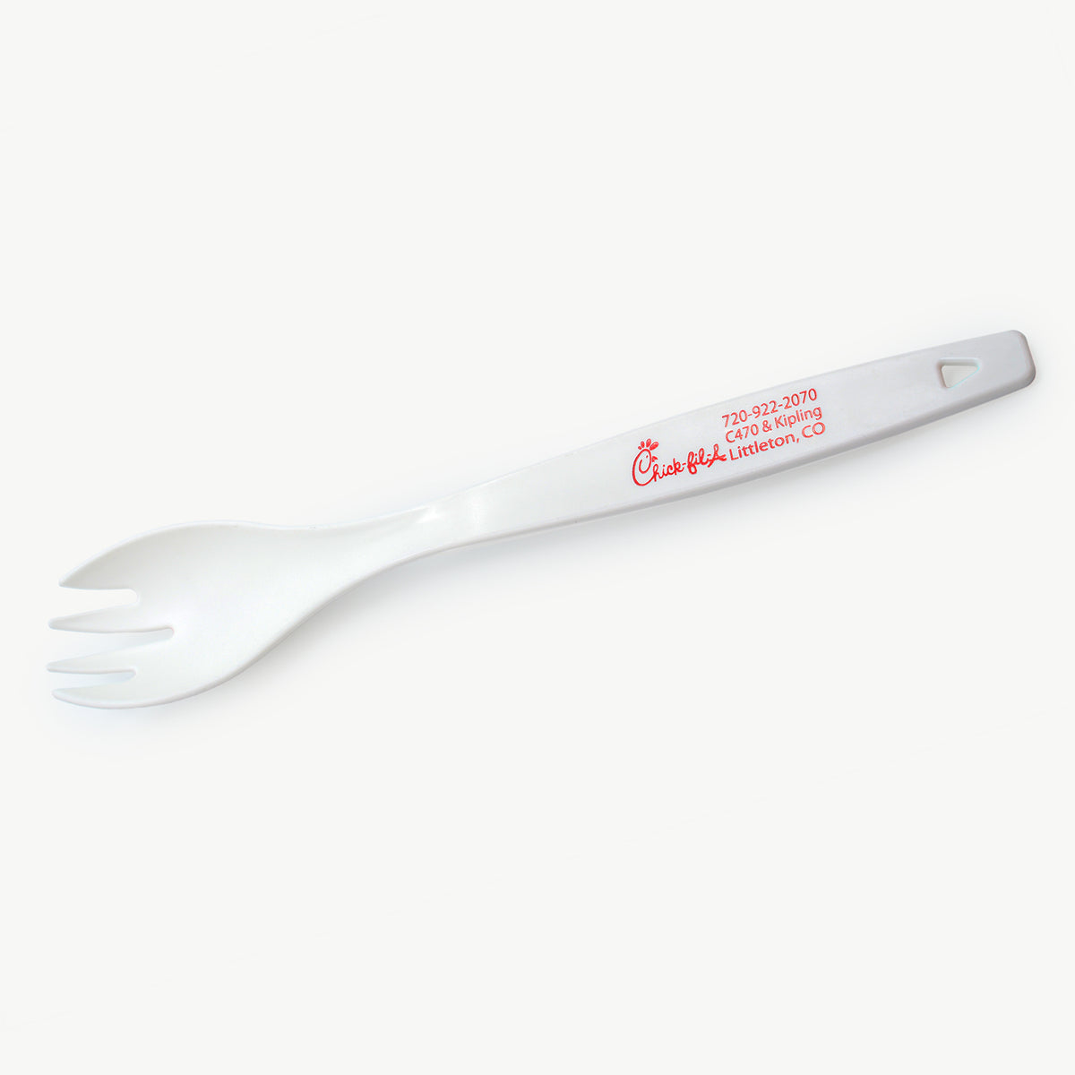 Customizable plastic serving fork 12in from LoTech Sales