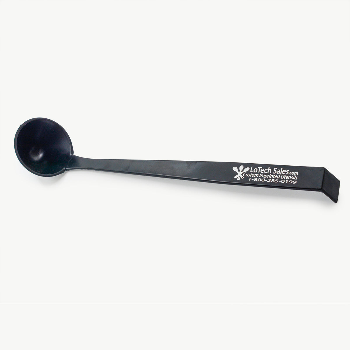 Customizable 1oz black Ladle by LoTech Sales