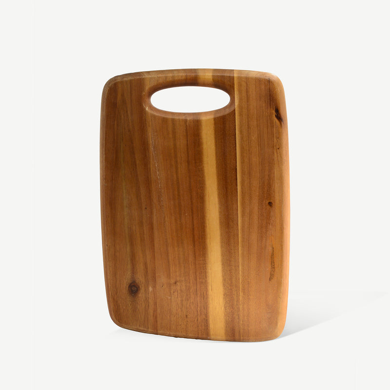 LoTech Sales Acacia wood Medium Cutting Board with Cut-Out Handle
