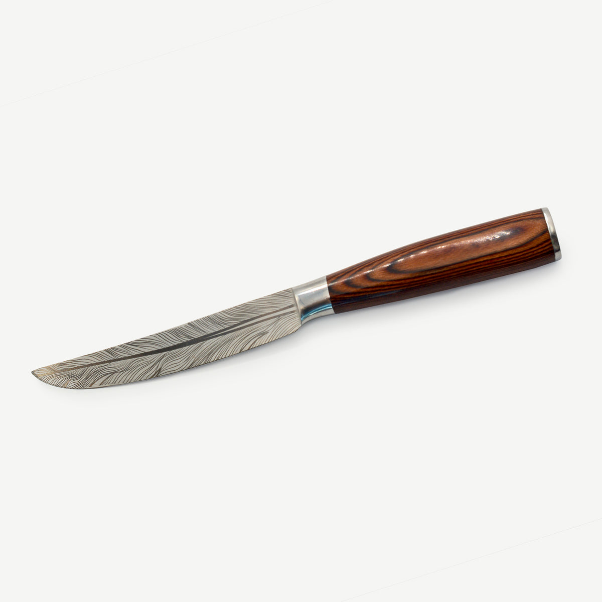 LoTech Sales 10.5" pakka wood handle steak knife with engraving
