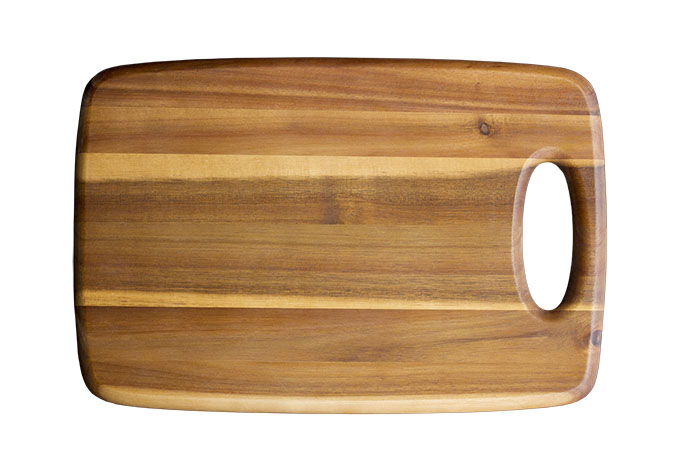 Acacia Medium Cutting Board with Cut-Out Handle